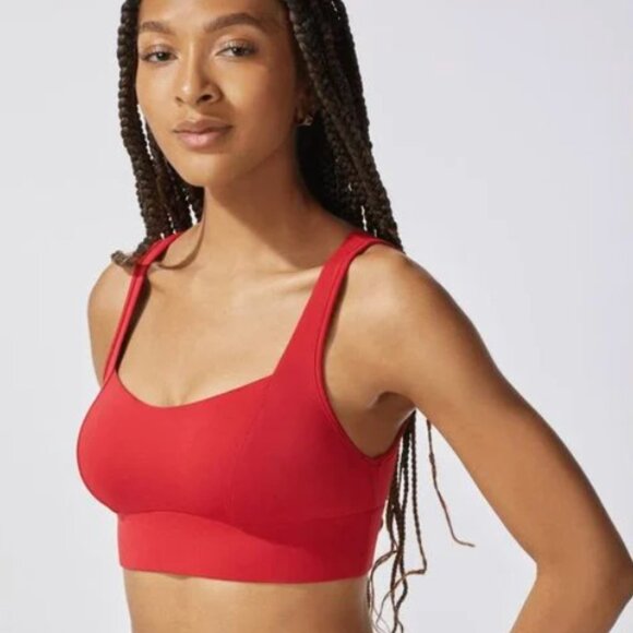 MICHI Red Match Open Back Sports Bra Size Large $98 - Picture 1 of 6